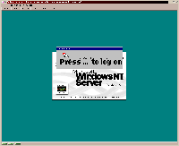 [NT4 Server Login Screen within VMware -  screenshot]